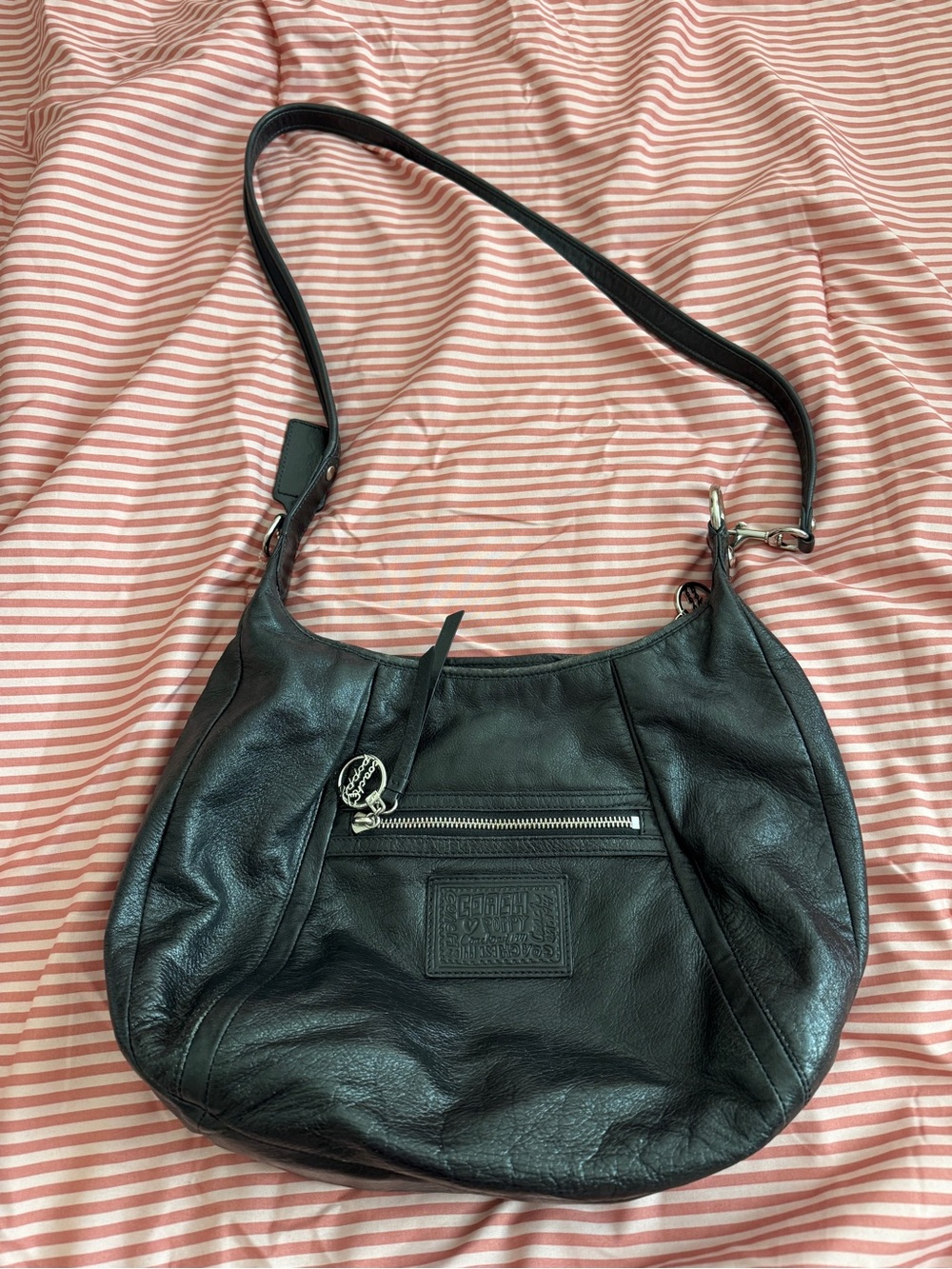 Coach Poppy Leather Hobo Bag